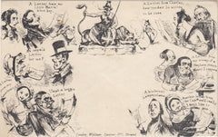 144534 1840 ORIGINAL SPOONER CARICATURE NO.6 DEPICTING SCENES OF JOVIALITY.