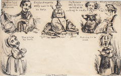 144536 1840 ORIGINAL SPOONER CARICATURE NO.8. 'ALBERT ROCKS THE CRADLE'.