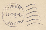 144542 1948 AIRMAIL LEEDS TO SOFIA, BULGARIA KGVI 2d AND 3d.