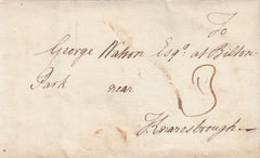 144562 1751 MAIL THORNTON, NORTH YORKS TO KNARESBOROUGH 'MALTON' HANDSTAMP (YK1893).