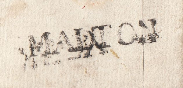 144565 1735 MAIL MALTON, NORTH YORKS TO YORK 'MALTON' HANDSTAMP (YK1889).