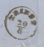 144566 1864 MAIL LONDON TO TRIESTE 6d DEEP LILAC (SG83).