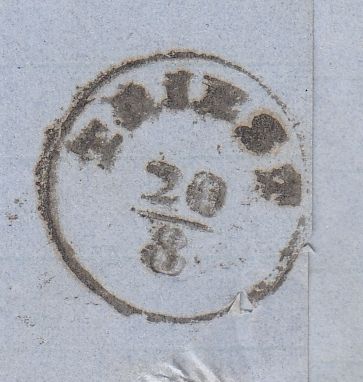 144566 1864 MAIL LONDON TO TRIESTE 6d DEEP LILAC (SG83).