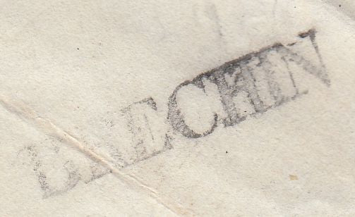 144568 1796 MAIL BRECHIN, ANGUS TO DUNDEE 'BRECHIN' STRAIGHT LINE HANDSTAMP.