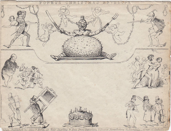 144574 CIRCA 1890 DERAEDEMAEKER REPRINT 'FORES'S CHRISTMAS ENVELOPE No.10'.