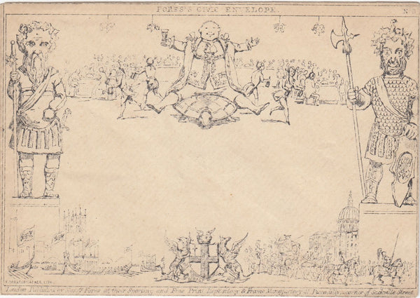 144575 CIRCA 1890 DERAEDEMAEKER REPRINT 'FORES'S CIVIC ENVELOPE NO.8' FINE UNUSED.