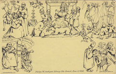 144576 CIRCA 1890 DERAEDEMAEKER REPRINT SOUTHGATE CARICATURE NO. 6 'PAPAL' ENVELOPE IN BLACK ON YELLOW WOVE PAPER.