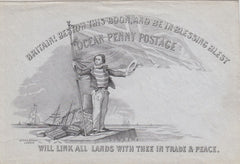 144582 CIRCA 1890 DERAEDEMAEKER REPRINT MYERS 'OCEAN PENNY POSTAGE' ENVELOPE.