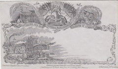 144583 CIRCA 1890 VALENTINE 'UNIVERSAL BROTHERHOOD' DERAEDEMAEKER REPRINT IN BLACK ON GREY WOVE PAPER.