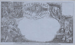 144589 CIRCA 1890 VALENTINE 'INTEMPERANCE' ENVELOPE DERAEDEMAEKER REPRINT.