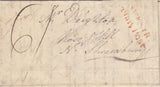 144604 1821 MAIL OSWESTRY, SHROPSHIRE TO SHREWSBURY 'OSWESTRY/PENNY POST' HANDSTAMP (SH453) OSWESTRY CIRCULAR DATED MILEAGE MARK.