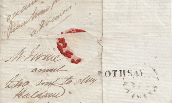 144607 1833 MAIL ROTHSAY, ARGYLL AND BUTE TO PAISLEY 'ROTHSAY' HANDSTAMP.