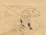 144609 1866 MAIL AIKEN, SOUTH CAROLINA, TO SHETLAND, SCOTLAND U.S.A. WASHINGTON 3c BROWN-ROSE x EIGHT, REDIRECTED TO EDINBURGH G.B. 1d (SG43).