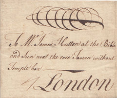 144611 CIRCA 1738-1752 MAIL CHIPPENHAM, WILTS TO LONDON WITH 'CHIPP/ENHAM' TWO LINE HANDSTAMP (WL130).