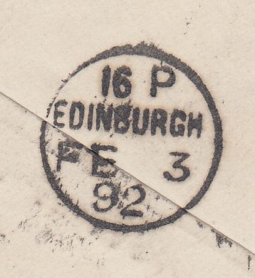 144617 1892 U.S. 2c GREEN POSTAL STATIONERY ENVELOPE UPRATED 1c BENJAMIN FRANKLIN x THREE TO GLASGOW REDIRECTED TO EDINBURGH G.B. 1d LILAC (SG172).