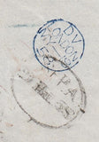144622 1858 UNDERPAID MAIL LONDON TO HAMBURG 4d CARMINE (SG66) AND 'PART-PAID/MORE TO PAY' HANDSTAMP.