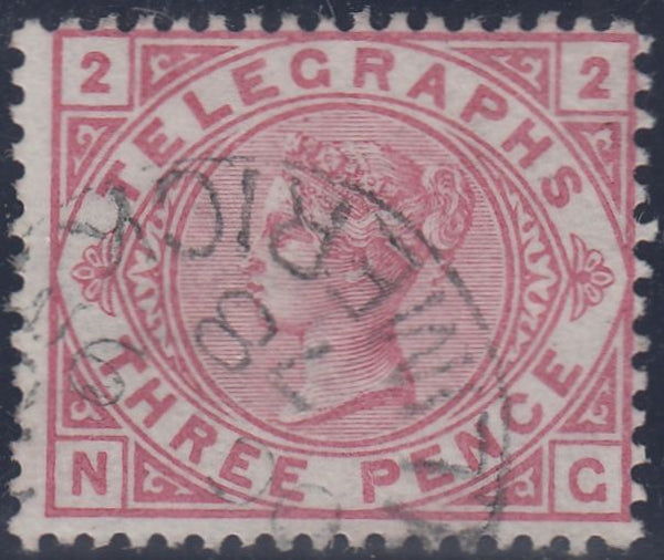 144641 1876 3d TELEGRAPH ROSE PL.2 (T3/L203) SUPERB USED.