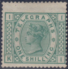 144643 1876 1s TELEGRAPH GREEN PL.ONE (T8/L215) UNUSED.