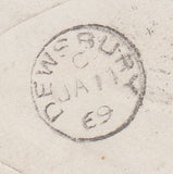 144668 1869 MAIL LONDON TO DEWSBURY 1d PL.102 (SG43) CIRCULAR 'TOO-LATE' HANDSTAMP.