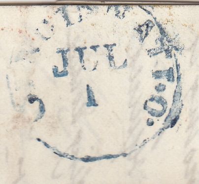 144670 1852 MAIL BATH, SOMERSET TO OHIO, NORTH AMERICA WITH 'SENT BACK TO ENGLAND/WITHOUT A REASON/FOR NON DELIVERY' HANDSTAMP.