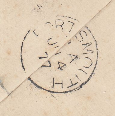 144675 1877 MAIL APPARENTLY EX H.M.S. BITTERNE, MALTA TO PORTSEA 1d  PL.179 (SG43) x SIX.