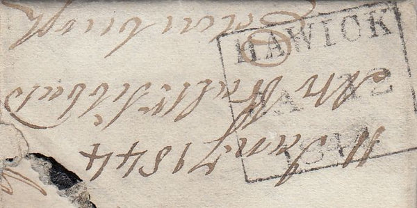 144676 1844 MAIL EDINBURGH TO HAWICK 1d (SG8) VERY FINE EDINBURGH MALTESE CROSS.