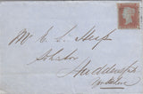 144682 1851 LARGE PART WRAPPER PAISLEY TO HUDDERSFIELD 1d PL.111 (SG8) FINE USED.