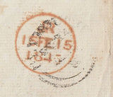 144690 1845 MAIL PLYMOUTH TO LONDON 1d (SG8) POSTAGE UNDERPAID WITH CIRCULAR 'MORE/TO/PAY' HANDSTAMP.