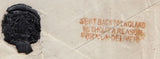 144698 1852 UNDELIVERED MAIL BATH, SOMERSET TO NEW YORK WITH 'ADVERTISED' AND 'SENT BACK TO ENGLAND/WITHOUT A REASON/FOR NON-DELIVERY' HANDSTAMPS.
