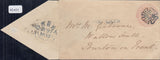 144716 1842 PENNY PINK ENVELOPE DERBY TO BURTON ON TRENT SUPERB STRIKE DEEP BLUE MALTESE CROSS OF DERBY.