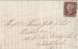 144720 1841 LARGE PART WRAPPER ARBROATH TO EDINBURGH 1d RED PLATE ELEVEN (SG7) (RI) ARBROATH MALTESE CROSS.