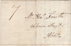 144727 1835 MAIL STRICHEN, ABERDEENSHIRE TO ABERDEEN WITH 'STRICHEN' HANDSTAMP.