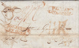 144734 1831 MAIL LIVERPOOL TO CADIZ, SPAIN MANUSCRIPT 'MIFSENT TO CARDIFF'.
