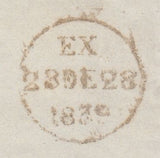 144738 1839 UNIFORM FOURPENNY POST LONDON TO LEDBURY, HEREFORDSHIRE WITH MANUSCRIPT '4'.