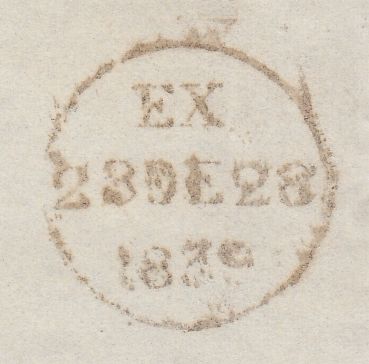 144738 1839 UNIFORM FOURPENNY POST LONDON TO LEDBURY, HEREFORDSHIRE WITH MANUSCRIPT '4'.