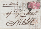 144741 1872 MAIL LONDON TO TRIESTE 3d PL.8 (SG103) x 2.
