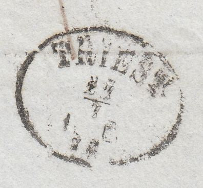 144741 1872 MAIL LONDON TO TRIESTE 3d PL.8 (SG103) x 2.