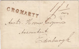 144746 1831 MAIL CROMARTY, HIGHLANDS TO EDINBURGH 'CROMARTY' HANDSTAMP.