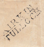 144752 1805 MAIL AUCHENREOCH, DUMBARTON TO EDINBURGH WITH 'KIRKIN/TULLOCH' TWO LINE HANDSTAMP.