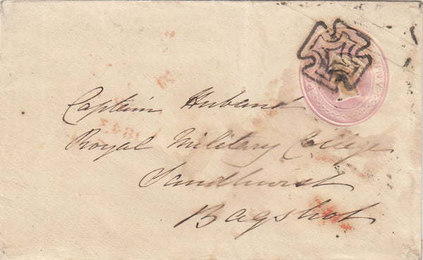 144759 1843 PENNY PINK DUBLIN TO BAGSHOT DUBLIN DISTINCTIVE MALTESE CROSS.
