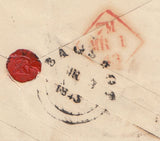 144759 1843 PENNY PINK DUBLIN TO BAGSHOT DUBLIN DISTINCTIVE MALTESE CROSS.