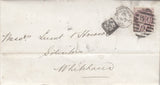 144774 1885 MAIL LONDON TO WHITEHAVEN, 1½d LILAC (SG188) 'G and C' PERFIN AND RAILWAY HANDSTAMPS.