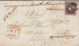 144781  1846 'OHMS' MAIL USED IN LONDON POSTAGE PAID IN CASH, REDIRECTED TO EXETER POST PAID 1d (SG9).