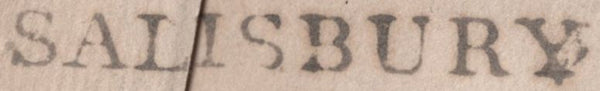 144791 1800 MAIL SALISBURY TO MARLBOROUGH 'SALISBURY' HANDSTAMP (WL619).