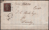 144794 1841 MAIL LONDON TO DAVENTRY VERY FINE 1d RED PL.2 (SG7)(KA).