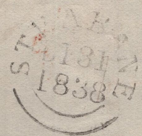 144810 1838 'On the business of the/SUNDAY SCHOOL SOCIETY FOR IRELAND'  PRINTED WRAPPER DUBLIN TO AUGHTERMOY, DONEMANA, TURNED AND REUSED TO DUBLIN WITH 'DUNAMANAGH' UDC.