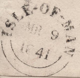144820 1841 MAIL ISLE OF MAN TO COCKERMOUTH, CUMBERLAND VERY FINE ISLE OF MAN 'P 1' UNIFORM PENNY POST HANDSTAMP TYPE 'E' (IM 66).