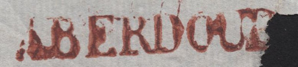 144821 1783 FRONT AND REAR FLAP ABERDOUR, FIFE TO EDINBURGH 'ABERDOUR' HANDSTAMP.