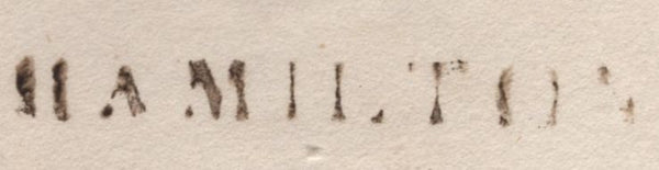 144823 1833 MAIL USED LOCALLY IN HAMILTON, SCOTLAND WITH 'HAMILTON' HANDSTAMP, CONTENTS RE 'GAOL COMMISSIONERS'.