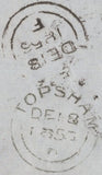 144831 1856 'EXETER AND EXMOUTH RAILWAY',  PRINTED LETTER TOPSHAM, DEVON TO EXETER 1d  (SPEC C6)(KI).
